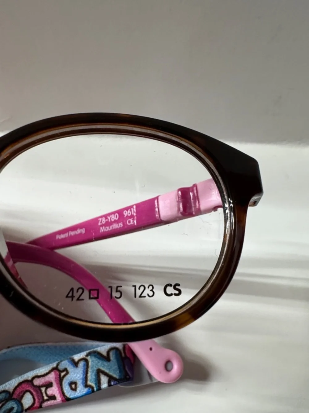 liberty Brown & Pink Round Kids Glasses with Adjustable Strap